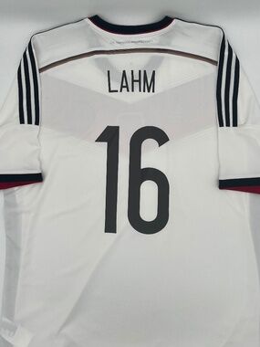 Germany 2014/2015 Home Lahm #16 Authentic Adidas Jersey XXL Men White